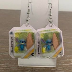 Hand made Disney mini brands Lilo and stitch: stitch earrings.